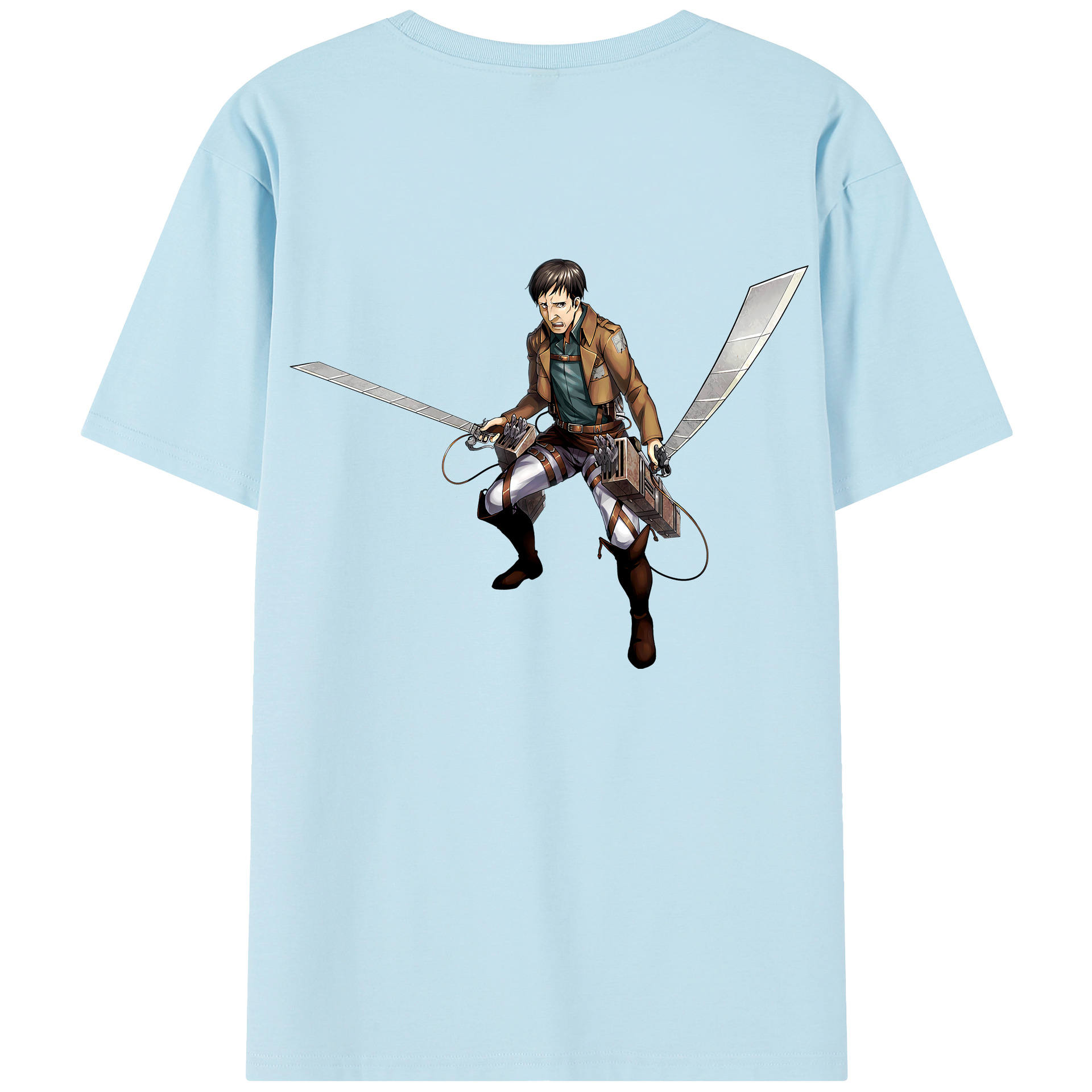 （画像用） 進撃の巨人 Attack on Titan 綿100％半袖Tシャツ（背面プリント）